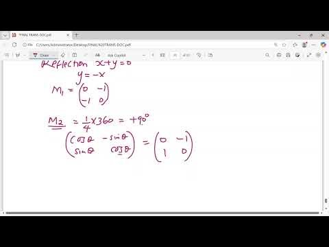 K..c.s.e1994 Mathematics, pp2, Q.7. Matrices & Transformations.