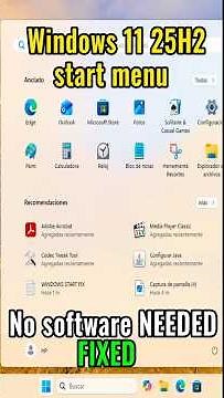 Restore Windows 11 25H2 Broken Start Menu (No Software!) - registry override #windows