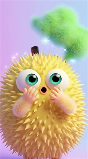 POV: The Durian Farted 💨🍈#shorts #durian #funnyreels #kawaii #fruit