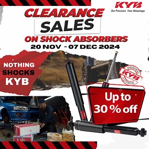 CLEARANCE SALES ON KYB SHOCK ABSORBER: KYB shock absorbers - world class quality suspension from one of the worlds largest manufacturers of shock absorbers. #mauritiuspromo #mauritiusclearance #mauritiustunning #shock #promotion #automobile #cars #SUV #4x4 #trucks #STABILIZER #safety #family #CONDITION #longlife #roadsafety #passanger #driver #Carfitness #hydrolics #shockabsorber #bestquality #goodsuspension #dampers #brakesafety #turnsafe #RIDEQUALITY # | PKL autoparts