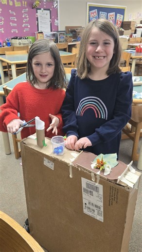 ⚙️Our second graders in the Library WINN group are hard at work! 🛠️📦 After reading Not a Box by Antoinette Portis, students used the Engineering Design Process and the 4 C’s—Creativity, Critical Thinking, Collaboration, and Communication—to transform simple boxes into imaginative masterpieces. Learning comes alive when students are encouraged to think big, work together, and create with purpose. We’re so proud of their innovative thinking! #ppsct | Portland CT Schools - K•6