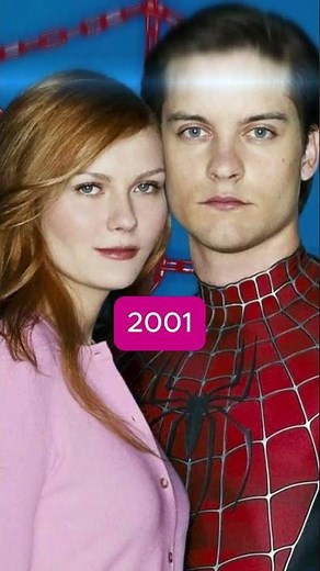 Spider-Man couple then and now #spiderman #tobymaguire #kirstendunst #actor