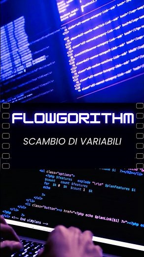 Flowgorithm short - scambio contenuto di due variabili #education #algoritmo