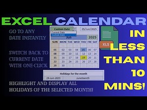 Create a Dynamic Calendar in Excel (Part 2) | Easy Tutorial for Beginners