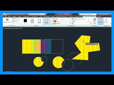 AutoCAD - Shading, Gradients, and Hatching. Hatch Command. Spanish HD Tutorial