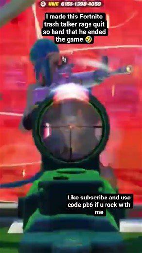 I made this Fortnite trash talker rage quit 🤣