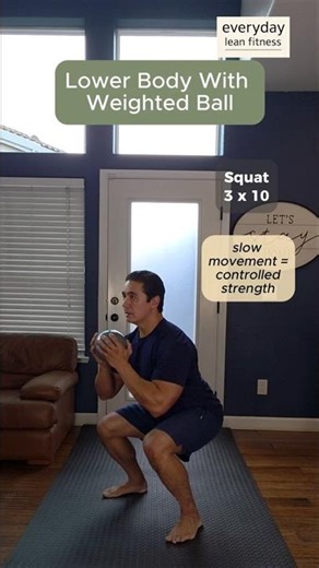 3-Move Lower Body with Weighted Ball (Slow + Controlled)