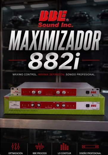 BBE Sonic Maximizer 882i: mejora claridad y graves en audio profesional