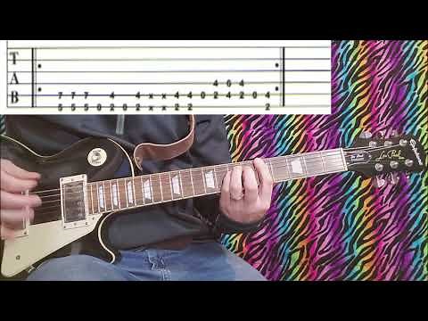 How to Play - "BUDDY HOLLY" w. tabs - WEEZER guitar lesson (solo included)