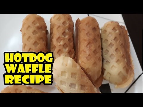 How To Make Hotdog Waffle On Stick! Hotdog Waffle Easy Recipe