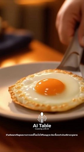 AIทำอาหารให้กินหน่อย “แค่มีไข่ดาว…เช้าก็สดใสแล้ว ☀️🍳” #AI #aitable #food #aifood