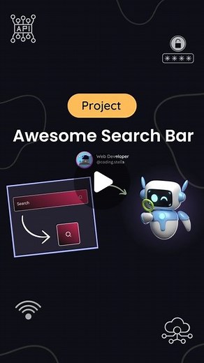 Stella • Coding • HTML • CSS • JAVASCRIPT on Instagram: "Awesome Search Bar Using HTML CSS 🔍 Search Bar at Next Level 😍 Want the search bar to look different? Check This Reel Out ✌️ Put this code in the style section of your page div Watch the magic happen! Be sure to check out my profile :) 🤭 Source Code Available in GitHub & Telegram Link in bio 🫶🏻 !! FOLLOW US TO LEARN CODING !! Follow for more @coding.stella 💙 Tags Your Friends 😉 Don't forget Like ♥️ and share 💬 Save for future refer