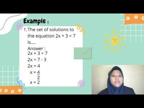 Linear Equations in One Variable | English for Mathematics.