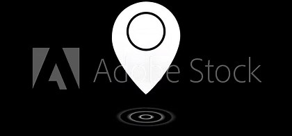 Location icon animated video, map point. Location Pin. The red pin moves up and down. to pinpoint a location on the map. 4k animation on transparent background.