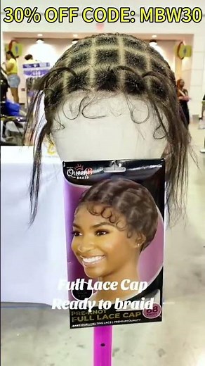 😊Full Lace Wig Cap Ready to Braid｜Crochet Box Knotless Braids Hairstyle Tutorial #MyBraidedWig