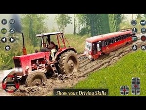 🚜 Tractor Pulling Simulator | Heavy Power Pulling Challenge 2025 || Mahindra Tractor Pulling game 3D