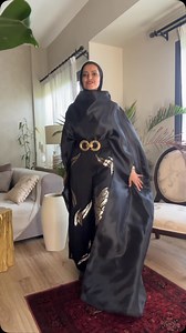 9.7K views · 247 reactions | Elegance, redefined in black. Our signature satin cape blouse is reimagined across four striking evening looks — Each outfit tells a different story — but the cape blouse remains the icon. Sculptural. Sleek. Striking. Styled by @naiera.rostom #CapeBlouse #EveningEssentials #LuxuryModesty #ModernOpulence #GalleryWoman | The Gallery | Facebook