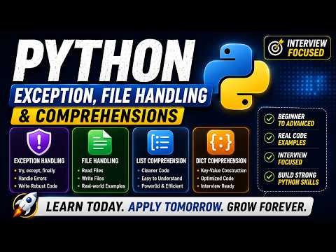 Python Exception Handling, File Handling & Comprehensions | Python for Data Engineering