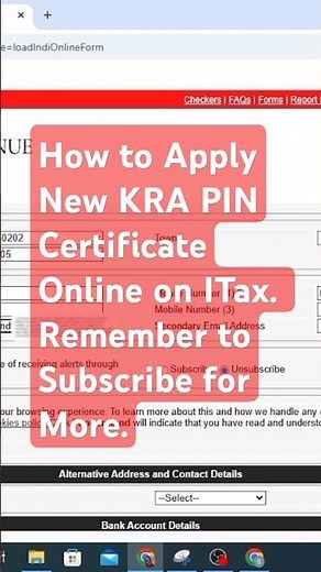 How yo Apply New KRA PIN Certificate #KRA#kraitax #KRAPIN2025 #kenyarevenueauthority