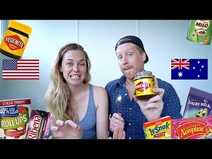 American Tries Aussie Food (For First Time + Vegemite Challenge!)