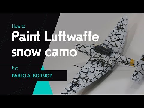 🇺🇸🇪🇸 How to paint LUFTWAFFE SNOW CAMO ❄️✈️ by Pablo Albornoz