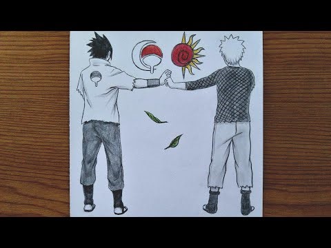 How To Draw Naruto And Sasuke || Naruto Shippuden Pencil Drawing