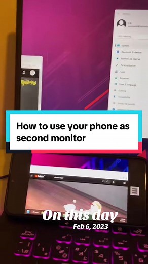 #onthisday how to use your phone as a second monitor | device monitor