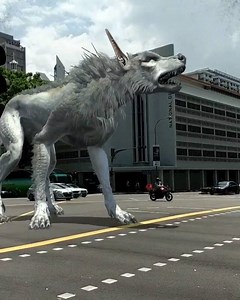 5.5K views · 32 reactions | What would you do if a GIANT wolf blocks your way on Middle Road? Would you STOP or drive even faster to ESCAPE from Ralph? Download the RAMPAGE: AR UNLEASHED app and watch George, Ralph & Lizzie rampage in your world! Stay tuned this Sunday at 6pm for more details on how to win exclusive movie premiums, get ready by downloading the app now. #RAMPAGEMOVIE sneaks 11 April, In Cinemas 12 April! Dwayne The Rock Johnson @peytonology | Warner Bros. Pictures | Facebook