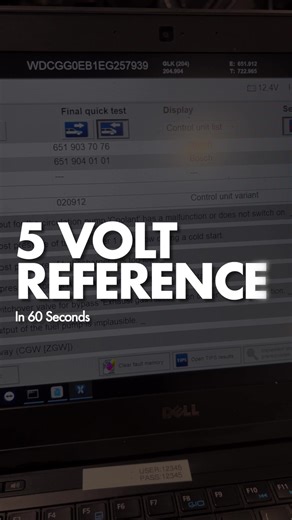 5 Volt Reference Circuits in 60 Seconds (or close enough)! #automotivediagnostics #mechanic #europeancars #electricaldiagnostics #diag #5voltreference