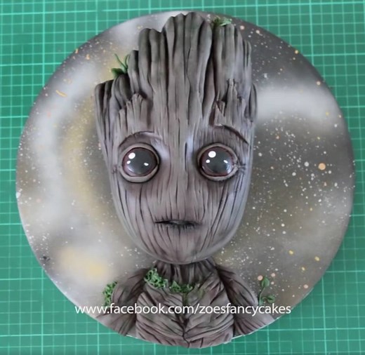 How to make an adorable Baby Groot cake from Guardians of the Galaxy Vol. 2! Credit: Zoe's fancy cakes | Twisted Explore