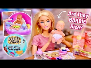 Miniverse Baby Food! Are They Barbie Doll Size? (Make It Mini)