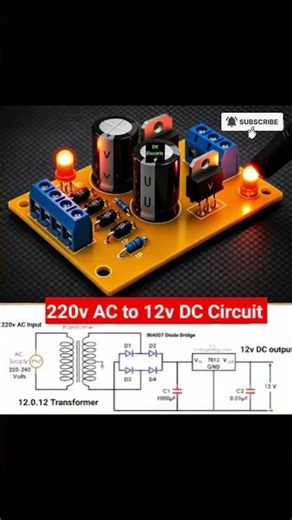 220V AC to 12V DC Circuit | Step-by-Step Power Supply Guide ⚡