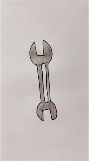 Spanner 🔧 Easy Drawing For Kids #spanner #kidstvforfun #trending #tools #viral #painting #shorts