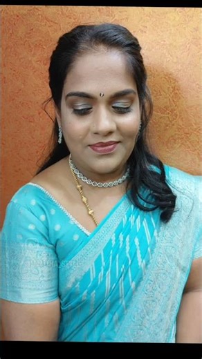 ✨ Soft Party Look Makeup ✨ #makeupartist #hairstyle #hairstyletutorial #sareedraping #hairtutorial