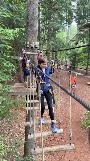 Getting started at Adirondack Extreme Adventure Course ​⁠(1st Course) #treetopadventure #nyskiclub