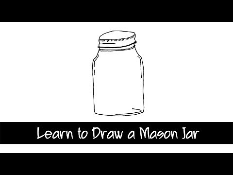 Learn to draw a mason jar - quick and easy doodle dawings