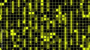 Graphic illustration of digital technology. 3d render background made of forms with different brightness. Digital technology background with square particles.