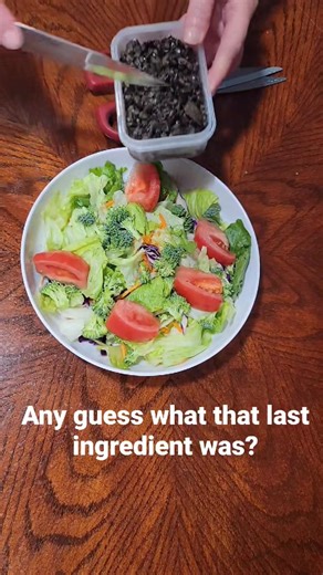 Salad. Take a guess at the last thing I put in it. | The Shabby Shack