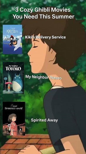 3 Cozy Ghibli Movies You Need This Summer🍉#anime #animeedit #ghibli #shorts #edit