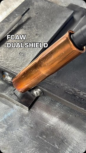 SewingWithFireWelding on Instagram: "FCAW dual Shield Root pass on Fillet side. CWB W47.1 Flat position. #welding #fcaw #weldingschool #weldernation #welder"