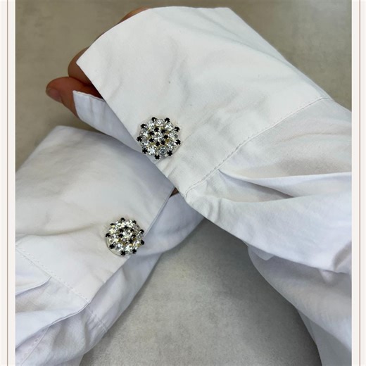 Round Silver Button Cover | Cufflinks |clip on Button Covers | Button Accessories | Button Jewels | Pearl Buttons |wedding Gift - Etsy