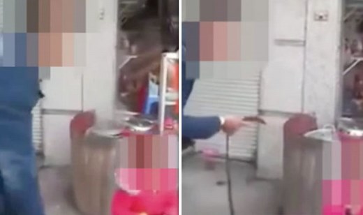 Shocking ‘caring father’ beats helpless toddler daughter in public