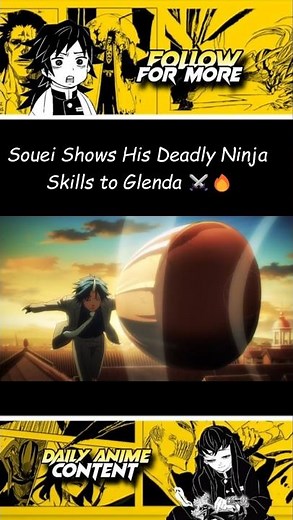 Souei Shows His Deadly Ninja Skills to Glenda ⚔️🔥#anime