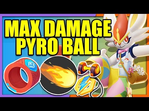 Highest PYRO BALL Damage ever on CINDERACE with the new Item | Pokemon Unite