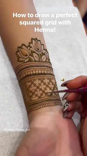 4.2K views · 59 reactions | Let’s do a 1 - 1 henna lesson on « how to draw a perfect grid! » Sonia's Henna art | Sonia's Henna art | Facebook