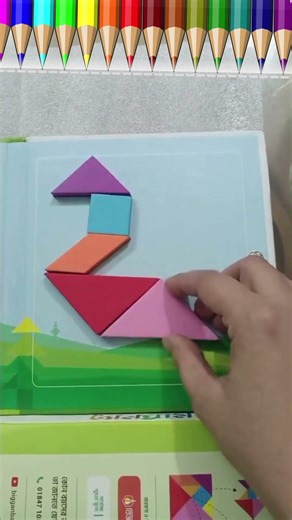 Fun with Tangrams , Duck making with tangram shape. #chuchutv #satisfying