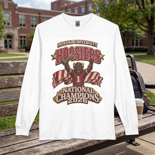 Indiana Hoosiers National Championship 2026 Gildan 5400 Long Sleeve T-shirt, Unisex College Football Apparel, NCAA Fan Gear Sports Gift - Etsy