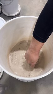 3K views · 95 reactions | Oddly satisfying AND saving the kiln?!? 露  Mixing kiln wash. Painting cookies. Preventing glaze disasters. Do you really need cookies?!? YES!!! That little slab under your pot just saved the kiln shelf when that glaze decided to RUN 﫠 Cookies pop off. Shelves stay clean.  Ceramics science but make it ASMR 露朗 | Molly Sanyour Ceramics | Facebook