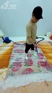 ASMR Carpet Cleaning: Watch This Filthy Rug Get Restored To Perfection #shorts #carpetcleaning