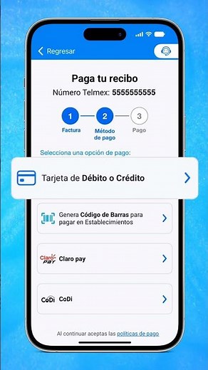 Paying your Telmex bill from your cell phone is very easy 📲